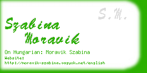 szabina moravik business card